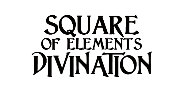 square of elements dice divination logo